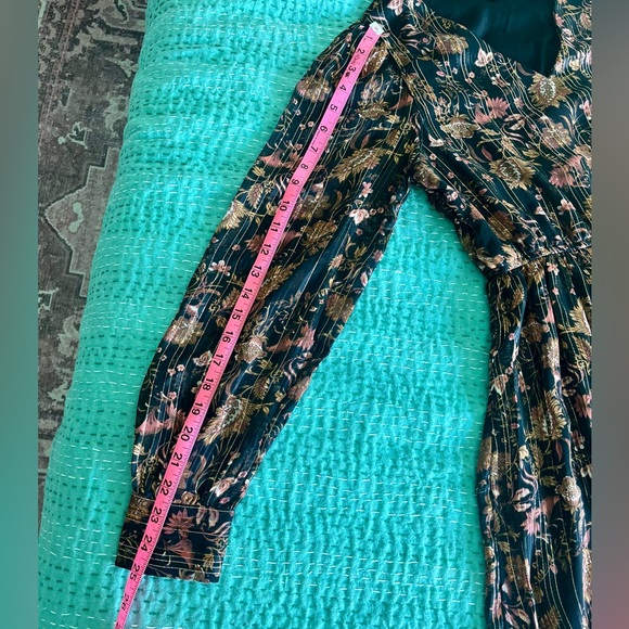 Vero Moda Floral Metallic Print Short Dress - M - Picture 11 of 15